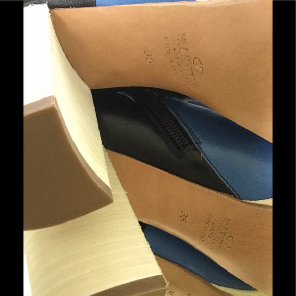 Valentino Garavani Bo Y Ch Striped Leather Boots - Picture 7 of 12